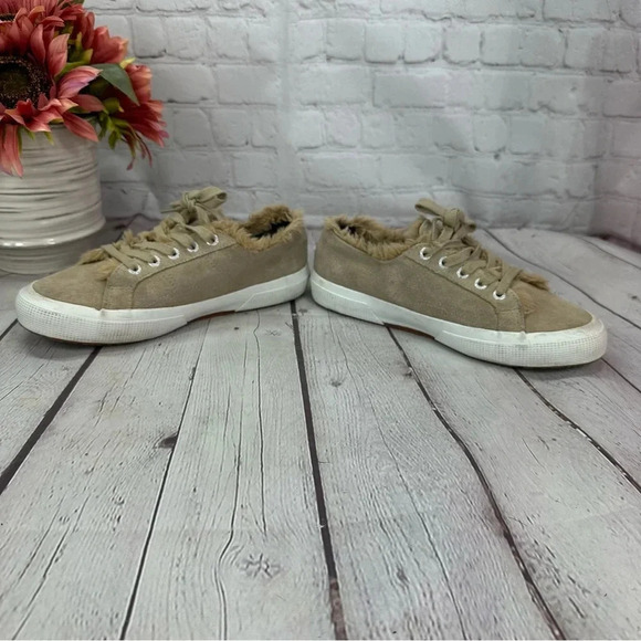 superga faux fur beige fashion sneakers EU 38 USA 7.5 - Picture 6 of 8
